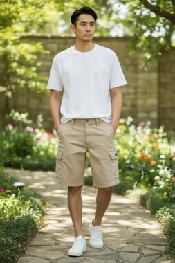U.S. Polo Assn. Men's Cargo Shorts Size: 34 Color: Khaki